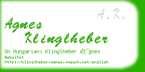 agnes klinglheber business card